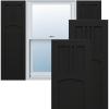 imageEkena Millwork 15quotW x 36quotH True Fit PVC San Miguel Mission Style Fixed Mount Shutters Black Per Pair  Hardware Not Included