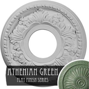 image11 78quotOD x 3 58quotID x 78quotP Helene Ceiling Medallion Fits Canopies up to 5 14quotAthenian Green Flat Finish