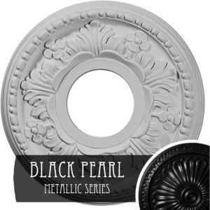 image11 78quotOD x 3 58quotID x 78quotP Helene Ceiling Medallion Fits Canopies up to 5 14quotBlack Pearl Metallic Series