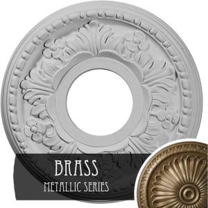 image11 78quotOD x 3 58quotID x 78quotP Helene Ceiling Medallion Fits Canopies up to 5 14quotBrass Metallic Series