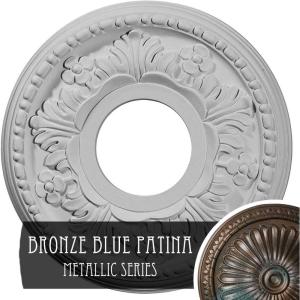 image11 78quotOD x 3 58quotID x 78quotP Helene Ceiling Medallion Fits Canopies up to 5 14quotBronze Blue Patina Metallic Series