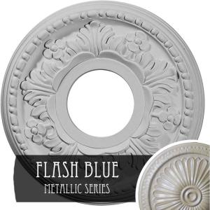 image11 78quotOD x 3 58quotID x 78quotP Helene Ceiling Medallion Fits Canopies up to 5 14quotFlash Blue Metallic Series