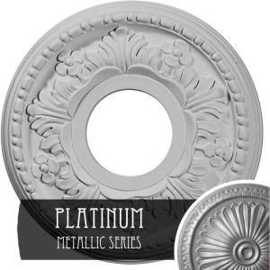 image11 78quotOD x 3 58quotID x 78quotP Helene Ceiling Medallion Fits Canopies up to 5 14quotPlatinum Metallic Series