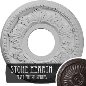 image11 78quotOD x 3 58quotID x 78quotP Helene Ceiling Medallion Fits Canopies up to 5 14quotStone Hearth Flat Finish