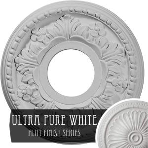 image11 78quotOD x 3 58quotID x 78quotP Helene Ceiling Medallion Fits Canopies up to 5 14quotUltra Pure White Flat Finish