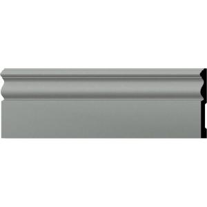 imageEkena Millwork 4 34quotH x 12quotP x 94 12quotL Bradford Baseboard Moulding