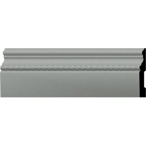 imageEkena Millwork 4 78quotH x 58quotP x 94 12quotL Oslo Rope Baseboard Moulding