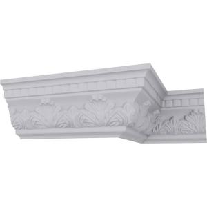 imageEndurathane Devon Crown Moulding 4 12quotH x 3 14quotP x 5 12quotF x 94 12quotL Factory PrimedMoulding