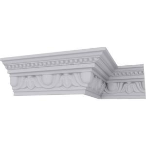 imageEndurathane Edinburgh Crown Moulding 4quotH x 2 38quotP x 4 58quotF x 94 12quotL Factory PrimedMoulding