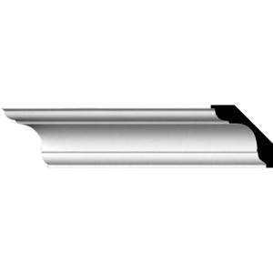 imageEndurathane Jefferson Traditional Crown Moulding 2 14quotH x 2 14quotP x 3 14quotF x 94 12quotL Factory PrimedWhite