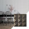 imageEkena Millwork WP20X20BEWH 19 58quotW x 19 58quotH Benson EnduraWall Decorative 3D Wall Panel Covers 267 Sq FtUniversal Aged Metallic Weathered Steel