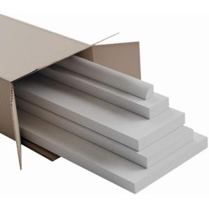 imageEkena Millwork  WPKP0404X96BBDS Deluxe Wainscot Systems RailPak 8 Length 3 12quot Top Rail ampamp 3 12quot Bottom Rail White3 12 Top Rail  3 12 Bottom Rail