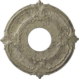 imageEkena Millwork CM12AT Attica Ceiling Medallion 12 34quotOD x 4quotID x 12quotP Fits Canopies up to 4quot Primed WhiteCastle Stone Crackle Flat Finish