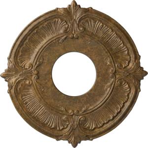 imageEkena Millwork CM12AT Attica Ceiling Medallion 12 34quotOD x 4quotID x 12quotP Fits Canopies up to 4quot Primed WhiteRubbed Bronze Metallic Series