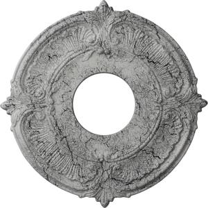 imageEkena Millwork CM12AT Attica Ceiling Medallion 12 34quotOD x 4quotID x 12quotP Fits Canopies up to 4quot Primed WhiteUltra Pure White Crackle Flat Finish
