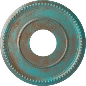 imageEkena Millwork CM12BR Bradford Ceiling Medallion 12 12quotOD x 3 78quotID x 34quotP Fits Canopies up to 6 58quot PrimedCopper Green Patina Metallic Series