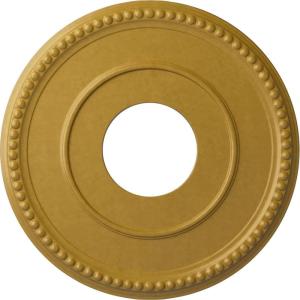 imageEkena Millwork CM12BR Bradford Ceiling Medallion 12 12quotOD x 3 78quotID x 34quotP Fits Canopies up to 6 58quot PrimedIridescent Gold Metallic Series