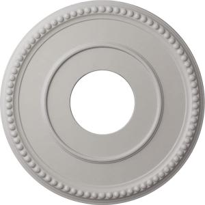 imageEkena Millwork CM12BR Bradford Ceiling Medallion 12 12quotOD x 3 78quotID x 34quotP Fits Canopies up to 6 58quot PrimedUltra Pure White Flat Finish