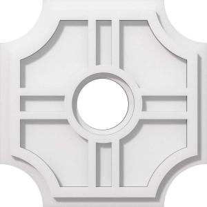 imageEkena Millwork CMP14HS03000 Haus Architectural Grade PVC Contemporary Urethane Ceiling Medallions 14quotOD x 3quotID x 4 12quotC x 1quotP12OD x 3ID x 4C x 1P
