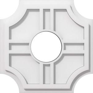 imageEkena Millwork CMP14HS03000 Haus Architectural Grade PVC Contemporary Urethane Ceiling Medallions 14quotOD x 3quotID x 4 12quotC x 1quotP12OD x 4ID x 4C x 1P
