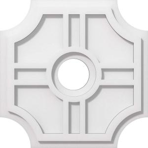 imageEkena Millwork CMP14HS03000 Haus Architectural Grade PVC Contemporary Urethane Ceiling Medallions 14quotOD x 3quotID x 4 12quotC x 1quotP14OD x 3ID x 4 12C x 1P