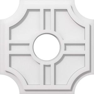 imageEkena Millwork CMP14HS03000 Haus Architectural Grade PVC Contemporary Urethane Ceiling Medallions 14quotOD x 3quotID x 4 12quotC x 1quotP14OD x 4ID x 4 12C x 1P