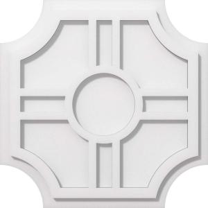 imageEkena Millwork CMP14HS03000 Haus Architectural Grade PVC Contemporary Urethane Ceiling Medallions 14quotOD x 3quotID x 4 12quotC x 1quotP16OD x 5 14C x 1P