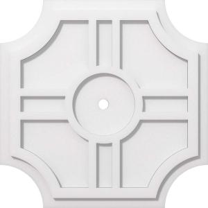 imageEkena Millwork CMP14HS03000 Haus Architectural Grade PVC Contemporary Urethane Ceiling Medallions 14quotOD x 3quotID x 4 12quotC x 1quotP20OD x 1ID x 6 12C x 1P