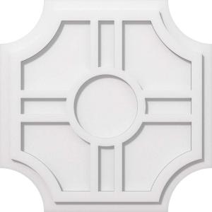 imageEkena Millwork CMP14HS03000 Haus Architectural Grade PVC Contemporary Urethane Ceiling Medallions 14quotOD x 3quotID x 4 12quotC x 1quotP20OD x 6 12C x 1P