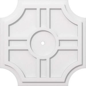 imageEkena Millwork CMP14HS03000 Haus Architectural Grade PVC Contemporary Urethane Ceiling Medallions 14quotOD x 3quotID x 4 12quotC x 1quotP24OD x 1ID x 8C x 1P