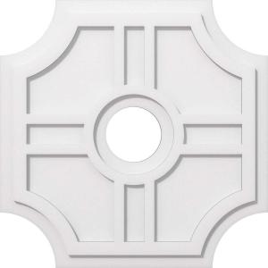 imageEkena Millwork CMP14HS03000 Haus Architectural Grade PVC Contemporary Urethane Ceiling Medallions 14quotOD x 3quotID x 4 12quotC x 1quotP24OD x 5ID x 8C x 1P