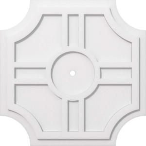 imageEkena Millwork CMP14HS03000 Haus Architectural Grade PVC Contemporary Urethane Ceiling Medallions 14quotOD x 3quotID x 4 12quotC x 1quotP26OD x 1ID x 8 12C x 1P