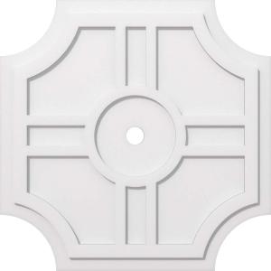 imageEkena Millwork CMP14HS03000 Haus Architectural Grade PVC Contemporary Urethane Ceiling Medallions 14quotOD x 3quotID x 4 12quotC x 1quotP30OD x 2ID x 10C x 1P