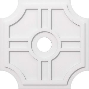imageEkena Millwork CMP14HS03000 Haus Architectural Grade PVC Contemporary Urethane Ceiling Medallions 14quotOD x 3quotID x 4 12quotC x 1quotP30OD x 5ID x 10C x 1P