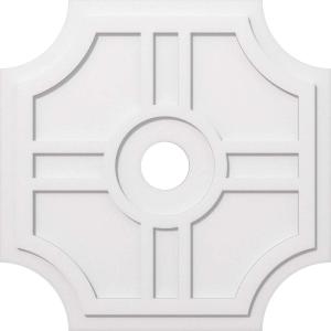 imageEkena Millwork CMP14HS03000 Haus Architectural Grade PVC Contemporary Urethane Ceiling Medallions 14quotOD x 3quotID x 4 12quotC x 1quotP34OD x 5ID x 11 14C x 1P