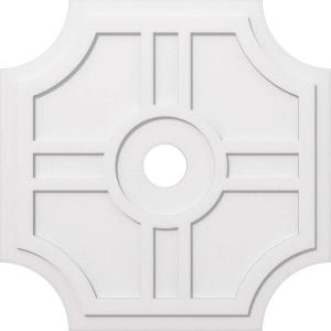 imageEkena Millwork CMP14HS03000 Haus Architectural Grade PVC Contemporary Urethane Ceiling Medallions 14quotOD x 3quotID x 4 12quotC x 1quotP38OD x 5ID x 12 12C x 1P