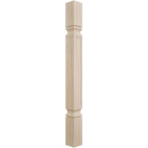 imageEkena Millwork COL03X03X35KERW Kent Raised Panel Cabinet Column Top Block 6 18quot Bottom Block 7 18quot 3 34quotW x 3 34quotD x 35 12quotH RubberwoodRubberwood