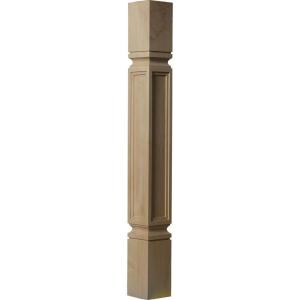 imageEkena Millwork COL03X03X35KERW Kent Raised Panel Cabinet Column Top Block 6 18quot Bottom Block 7 18quot 3 34quotW x 3 34quotD x 35 12quotH RubberwoodCherry