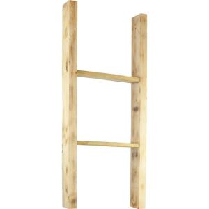 imageEkena Millwork DECR019X072X04LDRBR Vintage Farmhouse 5 Rung Ladder Barnwood Decor Collection 19quotW x 72quotH x 3 12quotD Weathered BrownNatural Barnwood