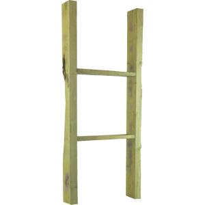 imageEkena Millwork DECR019X072X04LDRBR Vintage Farmhouse 5 Rung Ladder Barnwood Decor Collection 19quotW x 72quotH x 3 12quotD Weathered BrownRestoration Green