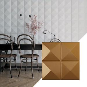 imageEkena Millwork WP20X20RIWH 19 58quotW x 19 58quotH Richmond EnduraWall Decorative 3D Wall Panel Covers 267 Sq FtUniversal Aged Metallic Vintage Gold
