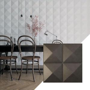 imageEkena Millwork WP20X20RIWH 19 58quotW x 19 58quotH Richmond EnduraWall Decorative 3D Wall Panel Covers 267 Sq FtUniversal Aged Metallic Weathered Steel