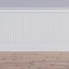 imageEkena Millwork  WPKP0604X96BBDS Deluxe Wainscot Systems RailPak 8 Length 5 12quot Top Rail ampamp 5 12quot Bottom Rail Whitefor heights up to 10558