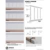 imageEkena Millwork  WPKP0604X96BBDS Deluxe Wainscot Systems RailPak 8 Length 5 12quot Top Rail ampamp 5 12quot Bottom Rail Whitefor heights up to 5758
