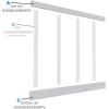 imageEkena Millwork WPKP0604X96BBCS Classic Wainscot Systems RailPak 8 Length 3 12quot Top Rail ampamp 5 12quot Bottom Rail White3 12 Top Rail  5 12 Bottom Rail