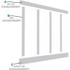 imageEkena Millwork WPKP104X06CS Classic Shaker 8 Length PVC Wainscoting Kit Heights up to 104quot 12quot  15quot Adjustable Wall Panels WhiteHeights up to 104