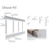 imageEkena Millwork WPKP104X06DS Deluxe Shaker 8 Length PVC Wainscoting Kit Heights up to 104quot 12quot  15quot Adjustable Wall Panels WhiteHeights up to 32