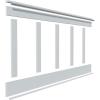 imageEkena Millwork WPKP104X06DS Deluxe Shaker 8 Length PVC Wainscoting Kit Heights up to 104quot 12quot  15quot Adjustable Wall Panels WhiteHeights up to 32