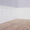 imageEkena Millwork WPKP104X06DS Deluxe Shaker 8 Length PVC Wainscoting Kit Heights up to 104quot 12quot  15quot Adjustable Wall Panels WhiteHeights up to 32