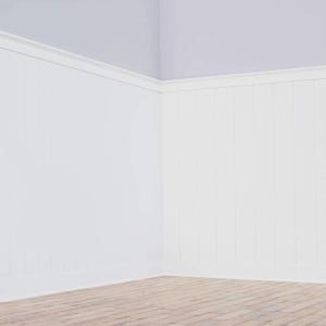 imageEkena Millwork WPKP104NGD Deluxe Nickel Gap 8 Length PVC Wainscoting Kit 96quot Height Whitefor heights up to 10558